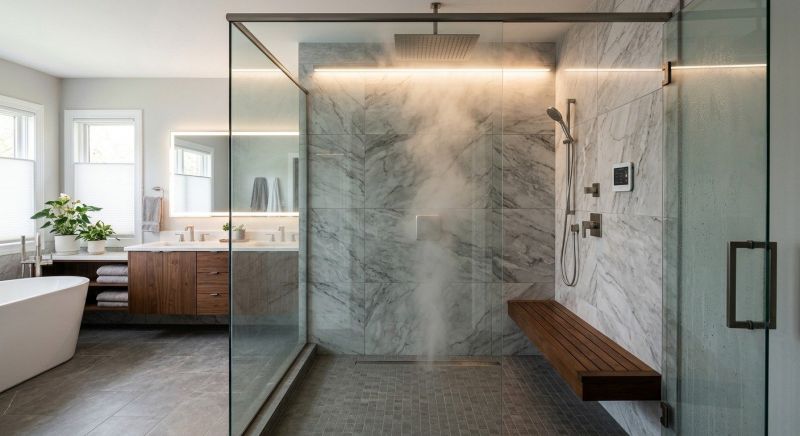 Granite Shower Installation in Mason County, WA
